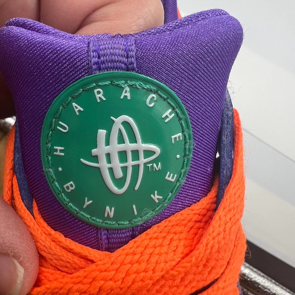 Nike Huarache Athletic Track Sneakers Colorful Mesh Lace Up Youth Size 7 - Picture 8 of 9